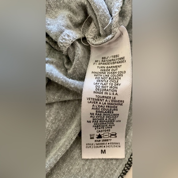 Extra Soft Heather Grey Sz. M Tie-waist Black contrast Paris Eiffel Je T’aime - Picture 11 of 11